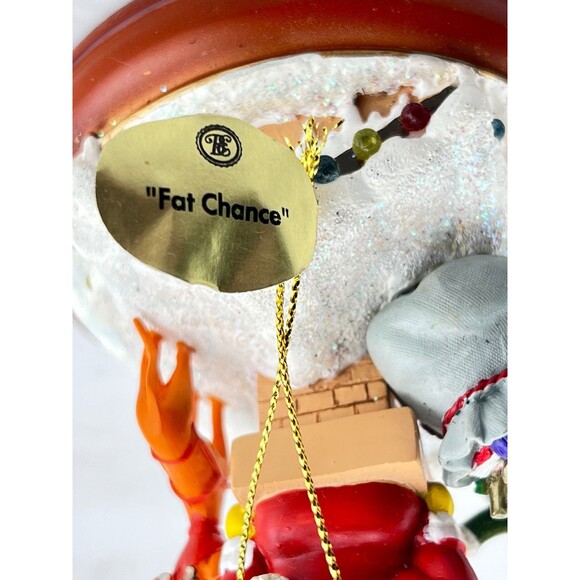SIMPSONS Bradford Christmas Tree Ornament Illuminated “Fat Chance” Santa Homer - Picture 6 of 7